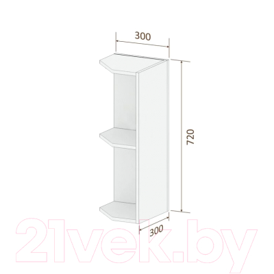 Угловое окончание для кухни Кортекс-мебель Корнелия Лира ВПК30