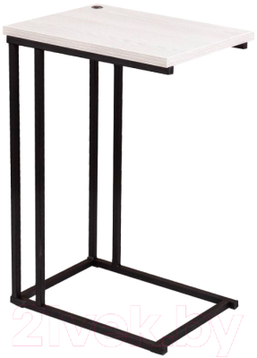 Приставной столик РасГар Престиж (ясень снежный/черный) - фото