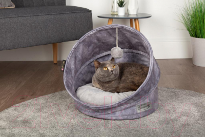 Лежанка для животных Scruffs Kensington Cat Cave / 661754 (серый)