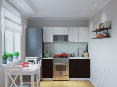 Шкаф навесной для кухни Сокол-Мебель ПН-04 (белый/белый)