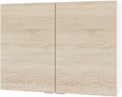 Шкаф навесной для кухни Сокол-Мебель ПН-08 (белый/дуб сонома) - фото