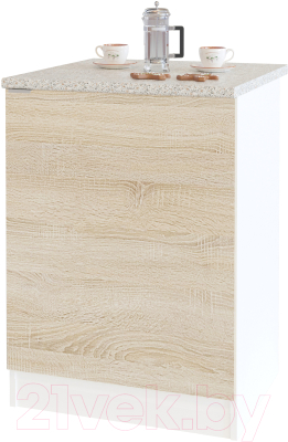 Тумба Сокол-Мебель ТК-06 (белый/дуб сонома) - фото
