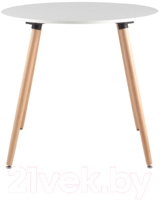 Обеденный стол Stool Group Рокки / Rookie Round (белый/дерево)