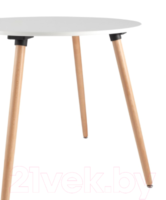 Обеденный стол Stool Group Рокки / Rookie Round (белый/дерево)