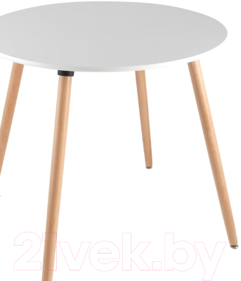 Обеденный стол Stool Group Рокки / Rookie Round (белый/дерево)