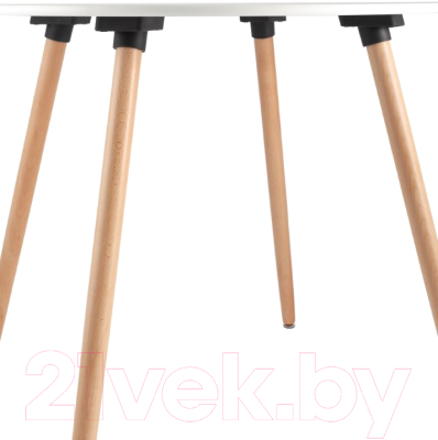 Обеденный стол Stool Group Рокки / Rookie Round (белый/дерево)