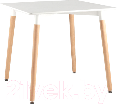 Обеденный стол Stool Group 80x80 / Z-208 (белый/дерево) - фото