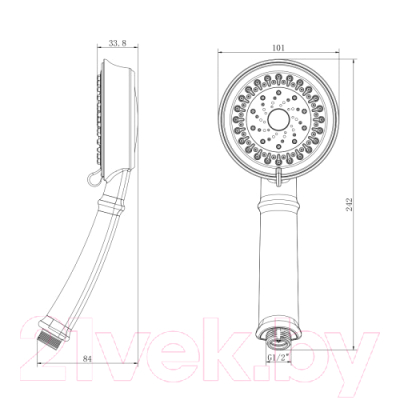 Лейка ручного душа LEMARK LM8118C