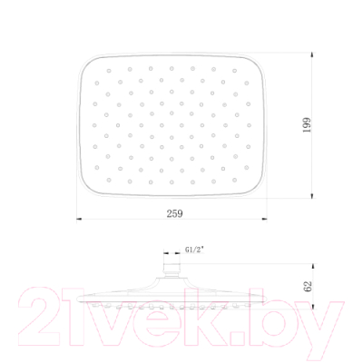 Лейка верхнего душа LEMARK LM8133C