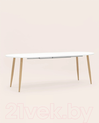 Обеденный стол Stool Group Берген раскладной 160-220x90 / DT-95-160 (белый)