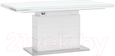 Обеденный стол Stool Group Глазго раскладной 160-215x90 / N-115-160-HGW (глянцевый белый) - фото