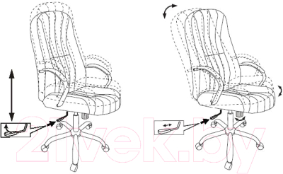 Кресло офисное Бюрократ T-898SL (искусственная кожа черный Leather Venge Black/металл)
