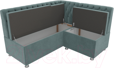 Уголок кухонный мягкий Лига Диванов Мирта 262 правый / 107587 (велюр, бирюзовый)