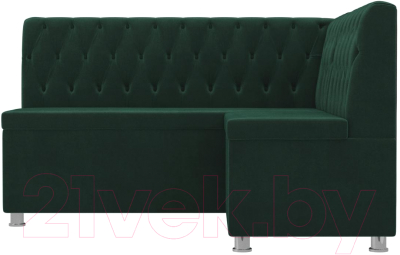 Уголок кухонный мягкий Лига Диванов Мирта 262 правый / 107589 (велюр, зеленый)