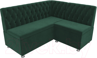 Уголок кухонный мягкий Лига Диванов Мирта 262 правый / 107589 (велюр, зеленый)