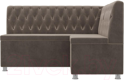 Уголок кухонный мягкий Лига Диванов Мирта 262 правый / 107590 (велюр, коричневый)