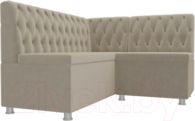 Уголок кухонный мягкий Лига Диванов Мирта 262 правый / 107594 (микровельвет, бежевый)