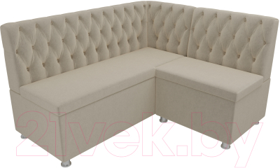 Уголок кухонный мягкий Лига Диванов Мирта 262 правый / 107594 (микровельвет, бежевый)