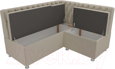 Уголок кухонный мягкий Лига Диванов Мирта 262 правый / 107594 (микровельвет, бежевый)