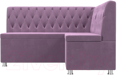 Уголок кухонный мягкий Лига Диванов Мирта 262 правый / 107599 (микровельвет, сиреневый)