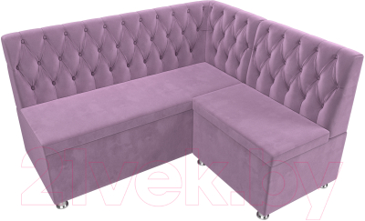 Уголок кухонный мягкий Лига Диванов Мирта 262 правый / 107599 (микровельвет, сиреневый)