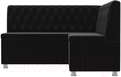 Уголок кухонный мягкий Лига Диванов Мирта 262 правый / 107601 (микровельвет, черный)