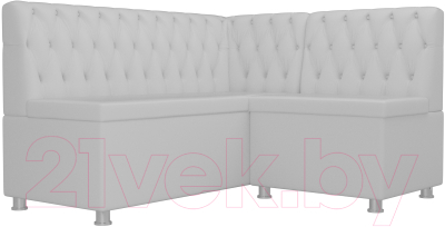 Уголок кухонный мягкий Лига Диванов Мирта 262 правый / 107606 (экокожа, белый) - фото