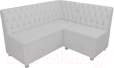 Уголок кухонный мягкий Лига Диванов Мирта 262 правый / 107606 (экокожа, белый)