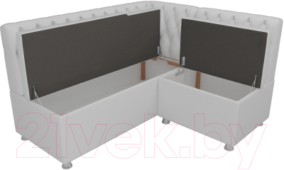Уголок кухонный мягкий Лига Диванов Мирта 262 правый / 107606 (экокожа, белый)