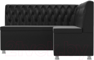 Уголок кухонный мягкий Лига Диванов Мирта 262 правый / 107608 (экокожа, черный)