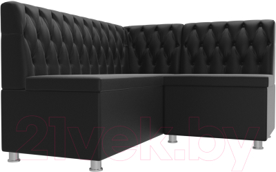 Уголок кухонный мягкий Лига Диванов Мирта 262 правый / 107608 (экокожа, черный)