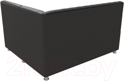 Уголок кухонный мягкий Лига Диванов Мирта 262 правый / 107608 (экокожа, черный)