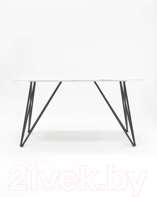 Обеденный стол Stool Group Сакраменто 140x90 / DT-968-W-140 (белый/стекло)