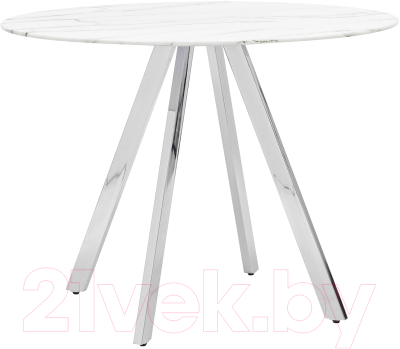 Обеденный стол Stool Group Хьюстон 100x100 / DT-954-W-100 (белый/стекло) - фото