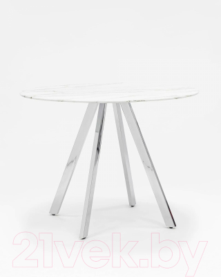 Обеденный стол Stool Group Хьюстон 100x100 / DT-954-W-100 (белый/стекло)