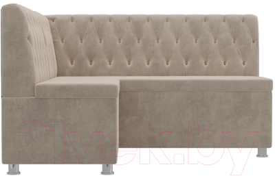 Уголок кухонный мягкий Лига Диванов Мирта 262 левый / 107586 (велюр, бежевый)