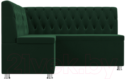 Уголок кухонный мягкий Лига Диванов Мирта 262 левый / 107589 (велюр, зеленый)