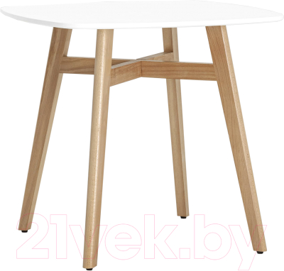 Обеденный стол Stool Group Target 80x80 / SL-691 (МДФ белый/бук) - фото