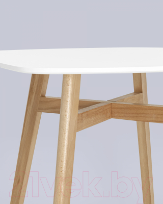 Обеденный стол Stool Group Target 80x80 / SL-691 (МДФ белый/бук)