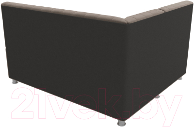 Уголок кухонный мягкий Лига Диванов Мирта 262 левый / 107590 (велюр, коричневый)