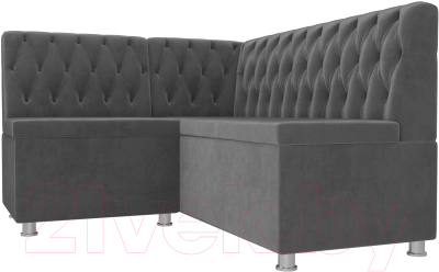 Уголок кухонный мягкий Лига Диванов Мирта 262 левый / 107591 (велюр, серый)