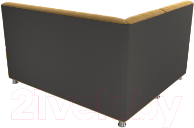 Уголок кухонный мягкий Лига Диванов Мирта 262 левый / 107595 (микровельвет, желтый)