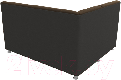 Уголок кухонный мягкий Лига Диванов Мирта 262 левый / 107598 (микровельвет, коричневый)