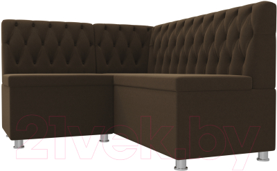 Уголок кухонный мягкий Лига Диванов Мирта 262 левый / 107598 (микровельвет, коричневый)