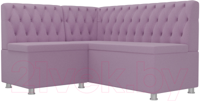 Уголок кухонный мягкий Лига Диванов Мирта 262 левый / 107599 (микровельвет, сиреневый) - фото