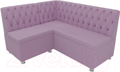 Уголок кухонный мягкий Лига Диванов Мирта 262 левый / 107599 (микровельвет, сиреневый)