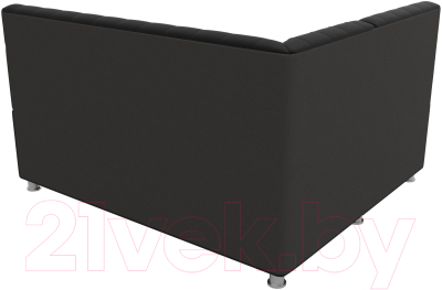Уголок кухонный мягкий Лига Диванов Мирта 262 левый / 107601 (микровельвет, черный)