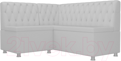 Уголок кухонный мягкий Лига Диванов Мирта 262 левый / 107606 (экокожа, белый) - фото