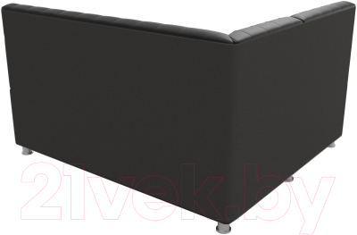 Уголок кухонный мягкий Лига Диванов Мирта 262 левый / 107608 (экокожа, черный)
