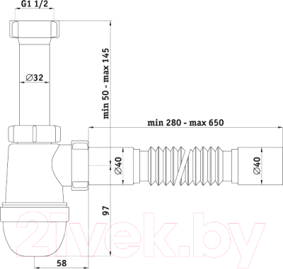 Сифон Ани Пласт C0125
